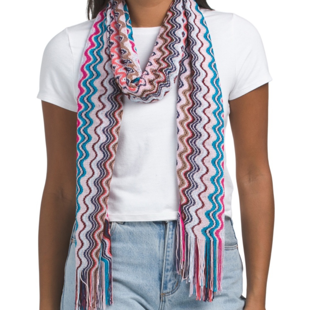 MISSONI Made in Italy Scarf – Iconic Zigzag Pattern